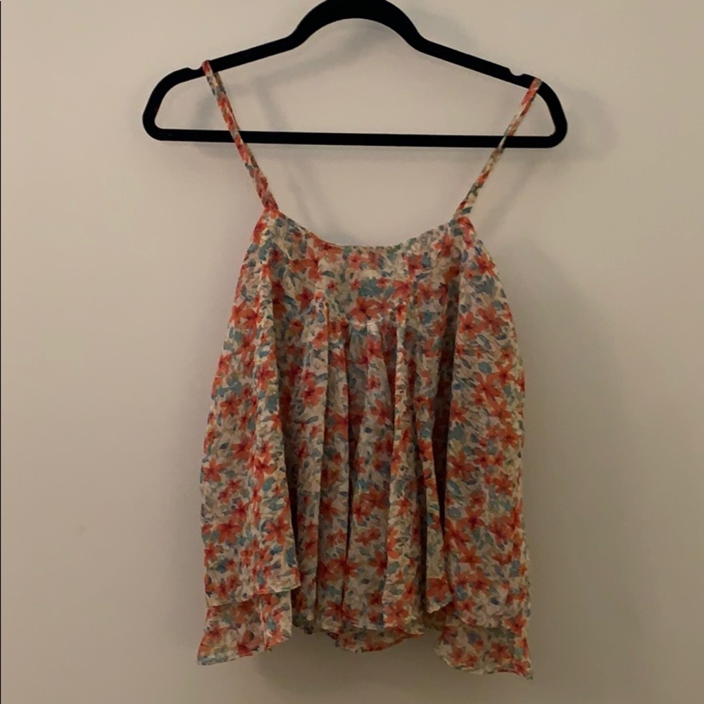 Float floral tank top